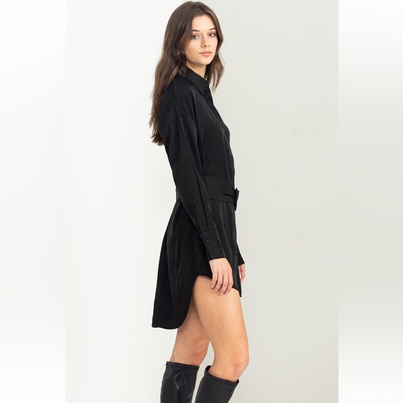 11 Fabulous Button Up Belted Shirt Dress - Picture 2 of 5